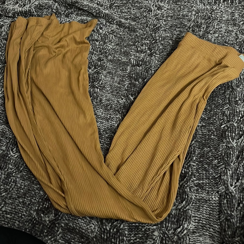 Tan flare pants